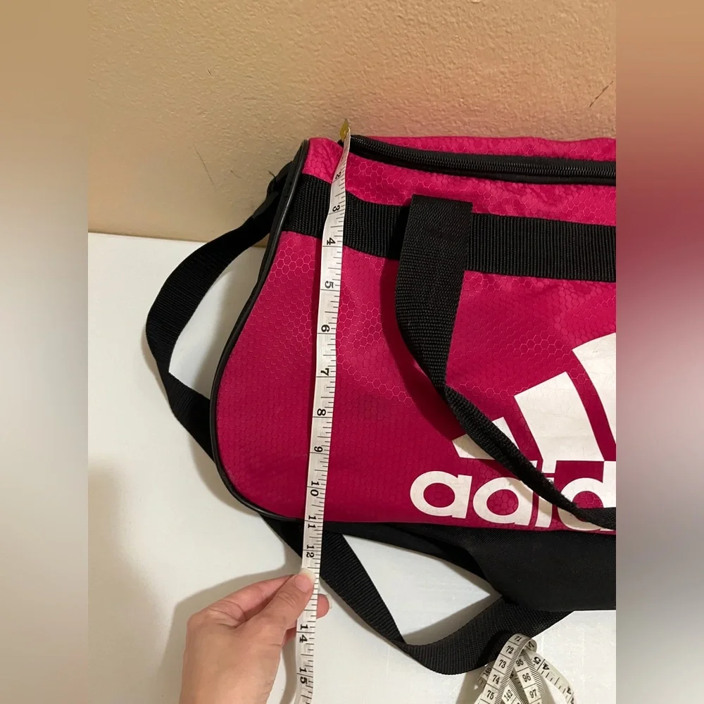 Adidas Diablo Duffel Bag Pink Black Logo Gym Workout Tote Sport Duffle Weekender - Picture 12 of 12